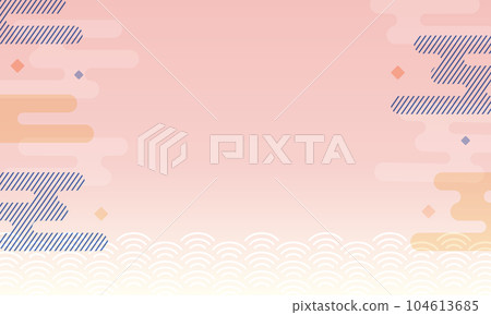 Pop Japanese pattern background Pop Japanese pattern background 104613685