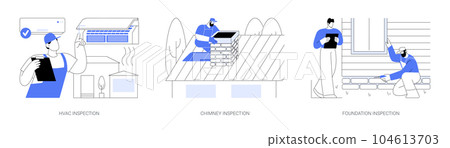 Building quality assessment abstract concept vector illustrations. 104613703