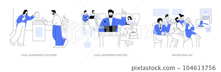 Local government representatives abstract concept vector illustrations. 104613756