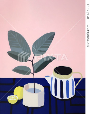 Kitchen wall art. Flower in a vase poster 104616294