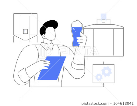 Brewing filtration abstract concept vector illustration. 104618041
