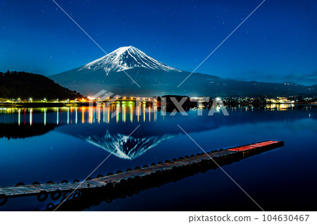 Mt.Fuji, night view ~Lake Kawaguchi~ Mt.Fuji, night view ~Lake Kawaguchi~ 104630467
