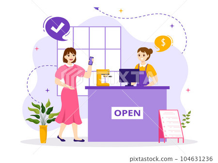 Small Business Loan Vector Illustration with Store Support Protection and Growth to Develop in Flat Cartoon Hand Drawn Background Templates 104631236