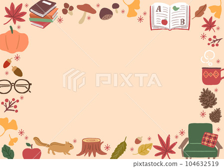 Autumn image frame illustration 104632519