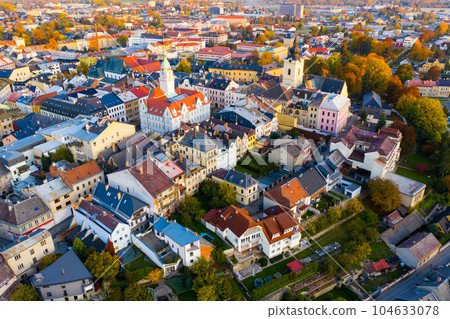 Aerial view of Sumperk cityscape, Czech Republic 104633078