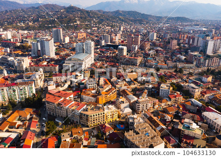 Aerial view of residential areas of Batumi on spring day Aerial view of residential areas of Batumi on spring day 104633130