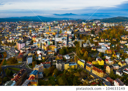 Aerial view of Jablonec nad Nisou, Liberec Region Aerial view of Jablonec nad Nisou, Liberec Region 104633149