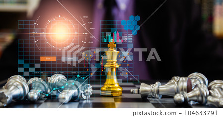 Stock market or forex trading graph and candlestick chart suitable for financial investment concept. Economy trends background for business idea and all art work design. Abstract finance background.. 104633791