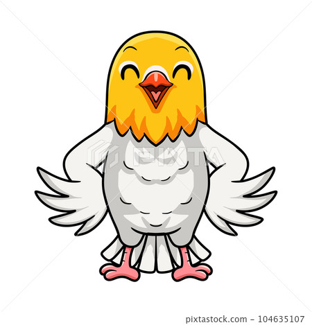 Cute opaline pale fallow lovebird cartoon Cute opaline pale fallow lovebird cartoon 104635107