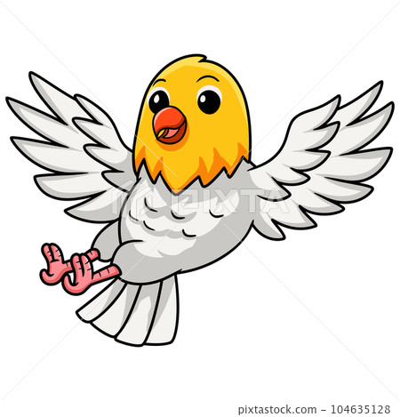 Cute opaline pale fallow lovebird cartoon flying Cute opaline pale fallow lovebird cartoon flying 104635128