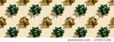A pattern of many beauty gift bows. 104635266