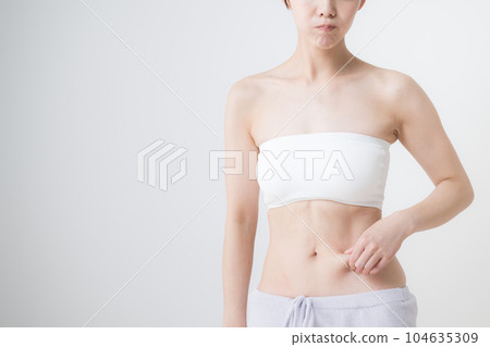 Waist diet, etc. Pinch the belly fat Slim belly Waist diet, etc. Pinch the belly fat Slim belly 104635309