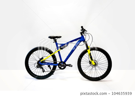 New blue bicycle isolated on a white background New blue bicycle isolated on a white background 104635939