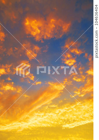 夕陽的天空風光(崎玉縣川口市附近) 夕陽的天空風光(崎玉縣川口市附近) 104636404