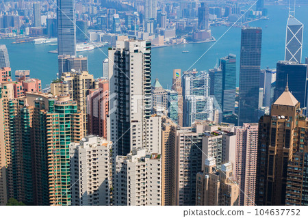 從太平山頂看（中國 - 香港） 104637752