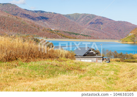 Yuzawa Town, Niigata, Lake Tashiro, Tashiro Highland with autumn leaves 104638105