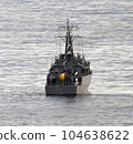The stern side of the minesweeper "Awaji" sailing off the coast of Ito 104638622