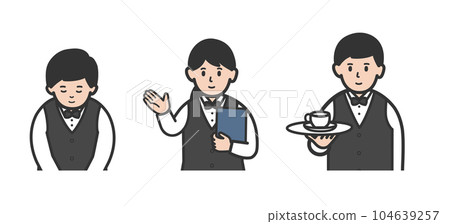 各種姿勢的職員插圖集 104639257