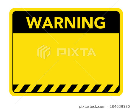 Attention sign design 104639580