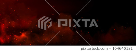 Background with fire sparks, embers and smoke Background with fire sparks, embers and smoke 104640181