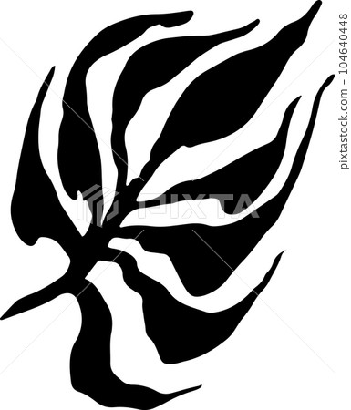 Artwork Brush Palm Tree Leaf Silhouette Artwork Brush Palm Tree Leaf Silhouette 104640448