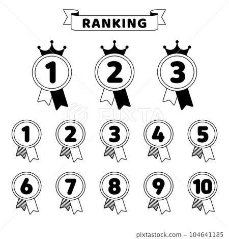 排名圖標集/金獎/銀獎/銅獎/簡約/畫線/皇冠/絲帶 排名圖標集/金獎/銀獎/銅獎/簡約/畫線/皇冠/絲帶 104641185