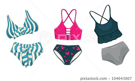 Summer accessories and clothes, swimsuits wear Summer accessories and clothes, swimsuits wear 104643807