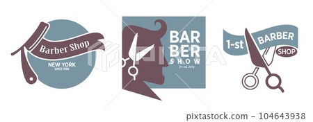 Barbershop new york, gentleman style care vector Barbershop new york, gentleman style care vector 104643938