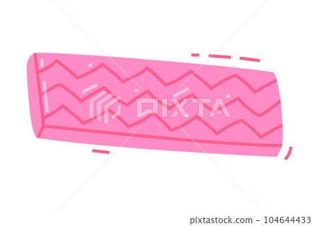 Pink Bubble Gum as Sweet Chewing Gum Vector Illustration 104644433