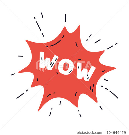 Wow Comic Effect from Bomb or Explosive Vector Illustration Wow Comic Effect from Bomb or Explosive Vector Illustration 104644459