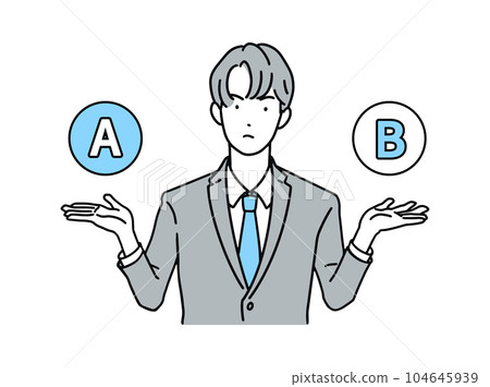 商務人士（公司員工）思考 AB 的選擇 104645939