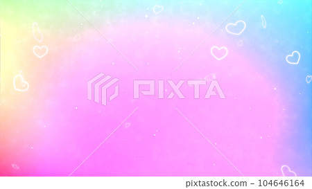 Diversity image, rainbow abstract background and hearts 104646164