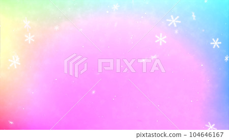 Diversity image, rainbow abstract background and snowflakes 104646167