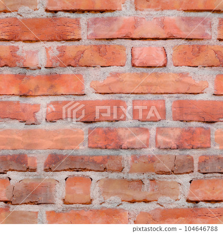 Seamless pattern of old dark brown and red brick wall background. 104646788