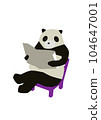 panda reading newspaper 104647001