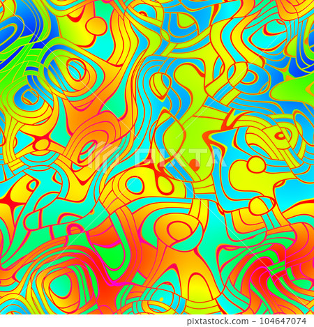 Multicolored grafity seamless pattern. Soft abstract geometric pattern. 104647074