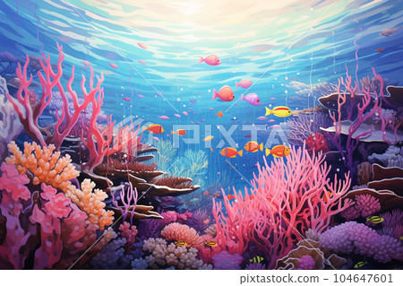 colorful sea world 104647601