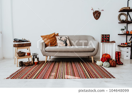 Cozy modern home with decor inspired by autumn Cozy modern home with decor inspired by autumn 104648099