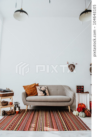 Cozy modern home with decor inspired by autumn 104648105