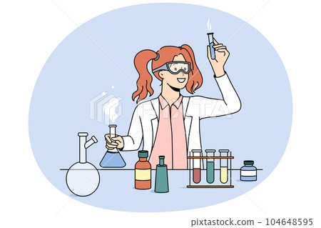 Female scientist do experiments in lab Female scientist do experiments in lab 104648595