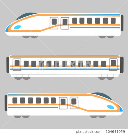 Simple and cute Shinkansen Shinkansen illustration No main line 104651059