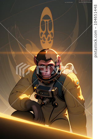 Monkey Astronaut, A Playful Vector Artwork Blending Adventure and Whimsy Monkey Astronaut, A Playful Vector Artwork Blending Adventure and Whimsy 104651448