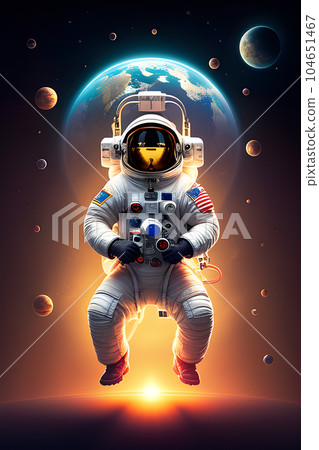 Monkey Astronaut, A Playful Vector Artwork Blending Adventure and Whimsy Monkey Astronaut, A Playful Vector Artwork Blending Adventure and Whimsy 104651467