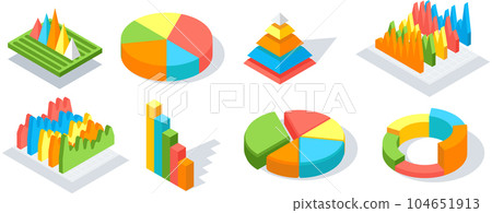 Collection of diagrams, charts. Digital marketing, business statistics. Visualization of infocharts Collection of diagrams, charts. Digital marketing, business statistics. Visualization of infocharts 104651913