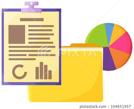 Colorful business pie chart for documents, business reports and financial data presentations Colorful business pie chart for documents, business reports and financial data presentations 104651957