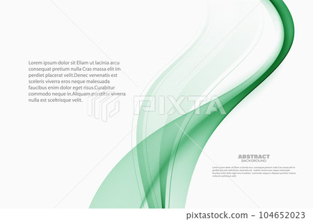 Green transparent wave flow of abstract wave. 104652023