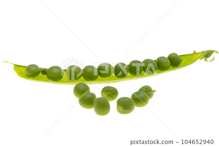 green young peas isolated green young peas isolated 104652940