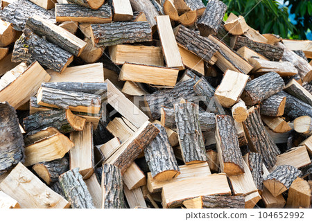 pile of chopped firewood close up pile of chopped firewood close up 104652992