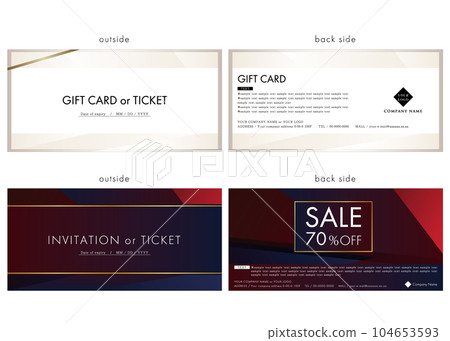 禮品卡矢量插圖集 38 禮品卡矢量插圖集 38 104653593