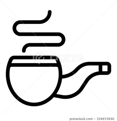 Retro smoking pipe icon. Outline retro smoking pipe vector icon for web design isolated on white background Retro smoking pipe icon. Outline retro smoking pipe vector icon for web design isolated on white background 104653690